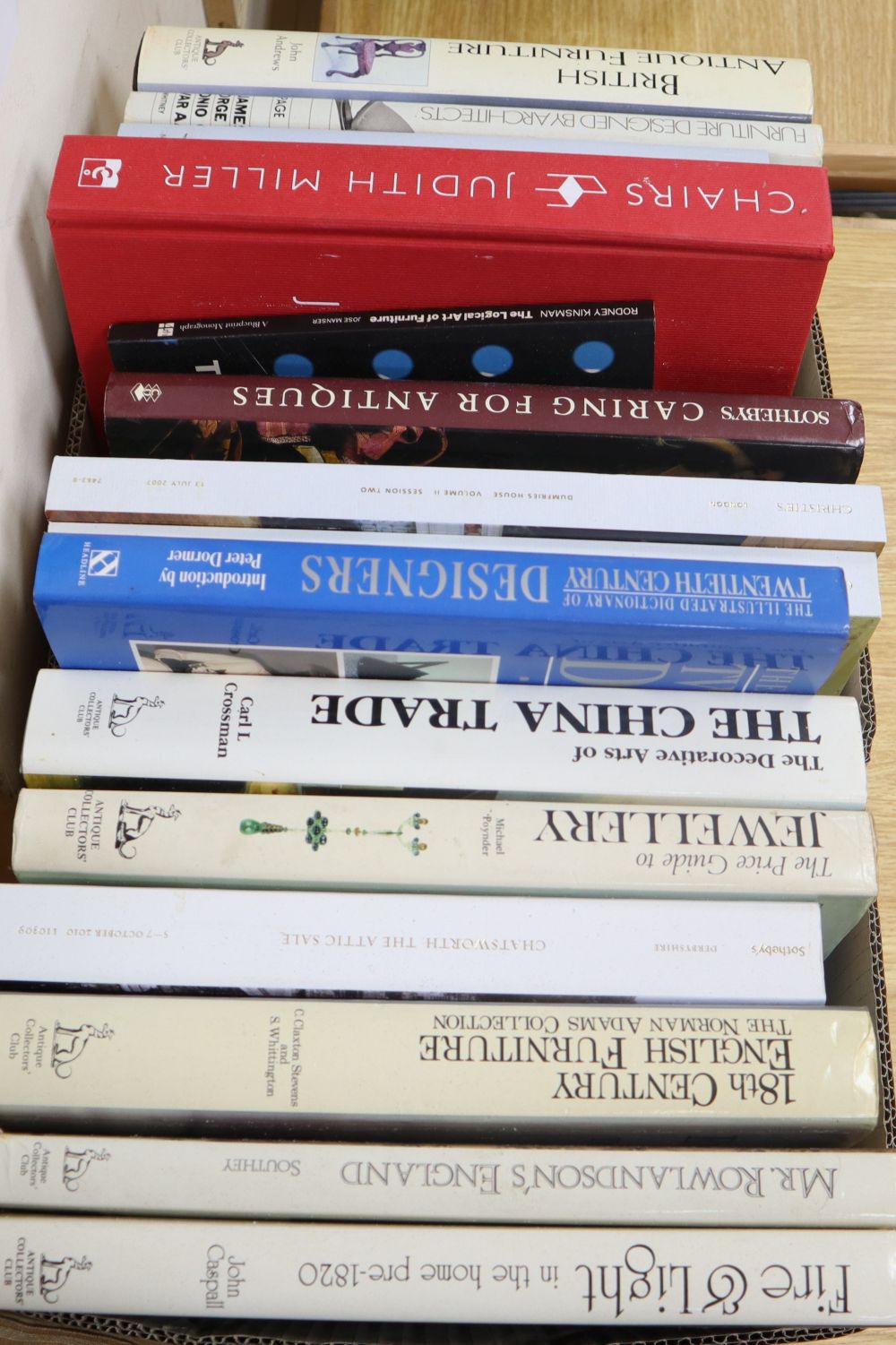 A collection of furniture reference books to include: